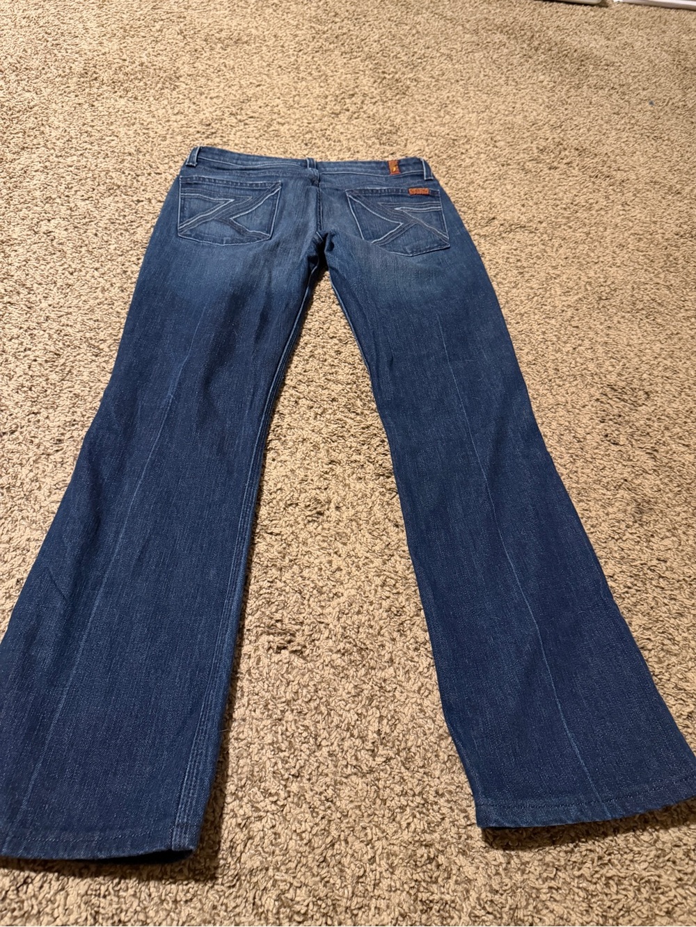 7 For All Mankind Dark Blue Bootcut Jeans- Flynt - Picture 4 of 11